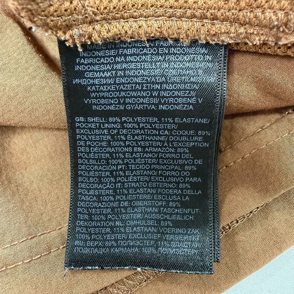 The North Face Rolling Sun Shorts Size 34 Rust Brown Packable Hiking Outdoor